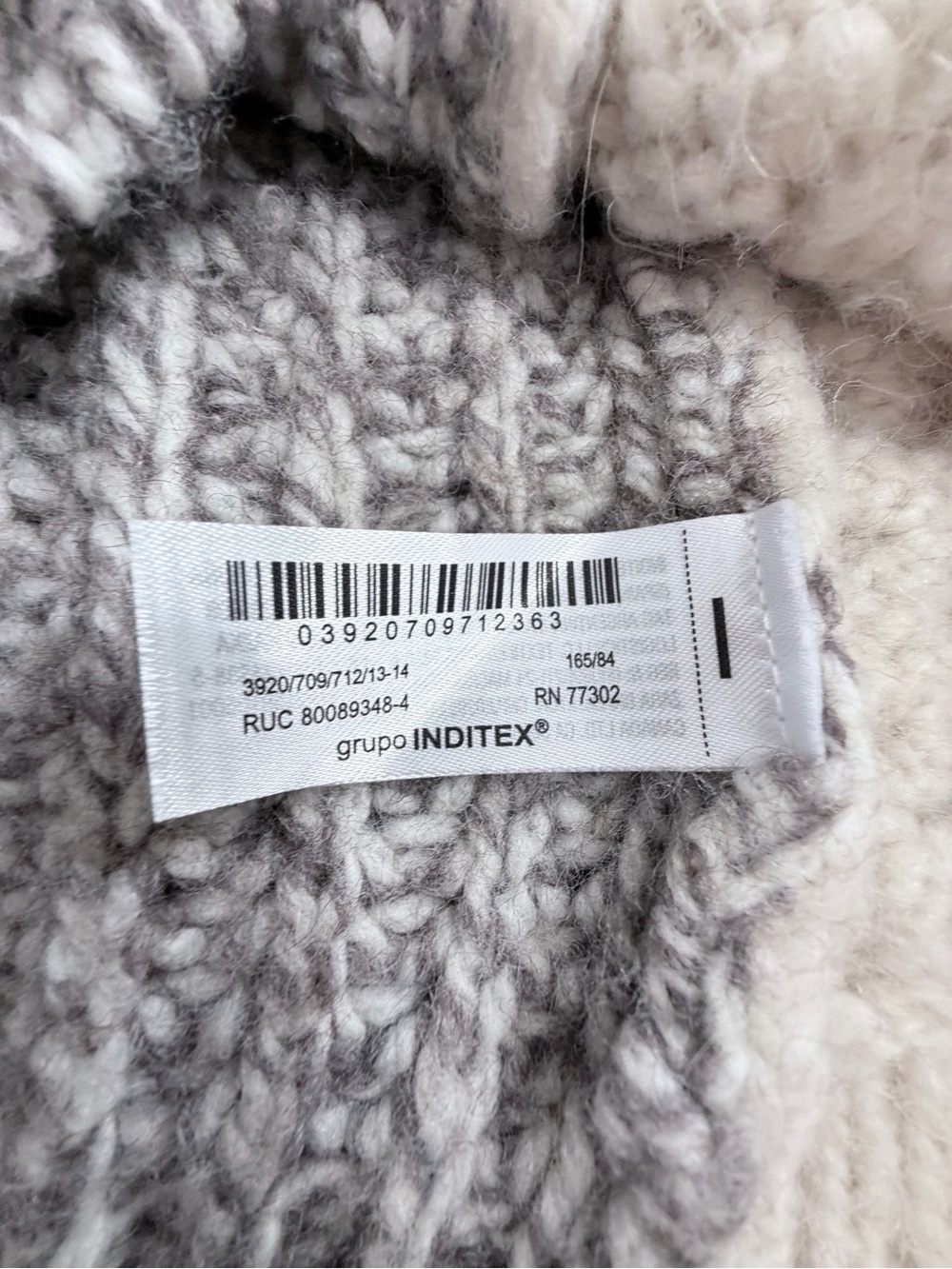 Zara Two-Tone Brown and Cream Cable Knit Turtleneck Sweater Size X-Small - Picture 9 of 15